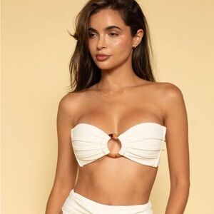 Montce Swim Rib Tori Bandeau Bikini Top - Large NWT